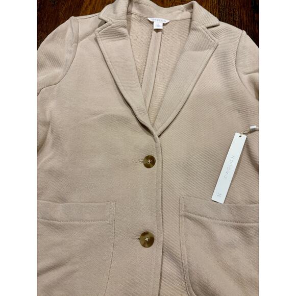CASLON Tan Blazer Size XS NEW WITH TAGS NWT Beige Tan Khaki Spring Summer Coat - Picture 4 of 7